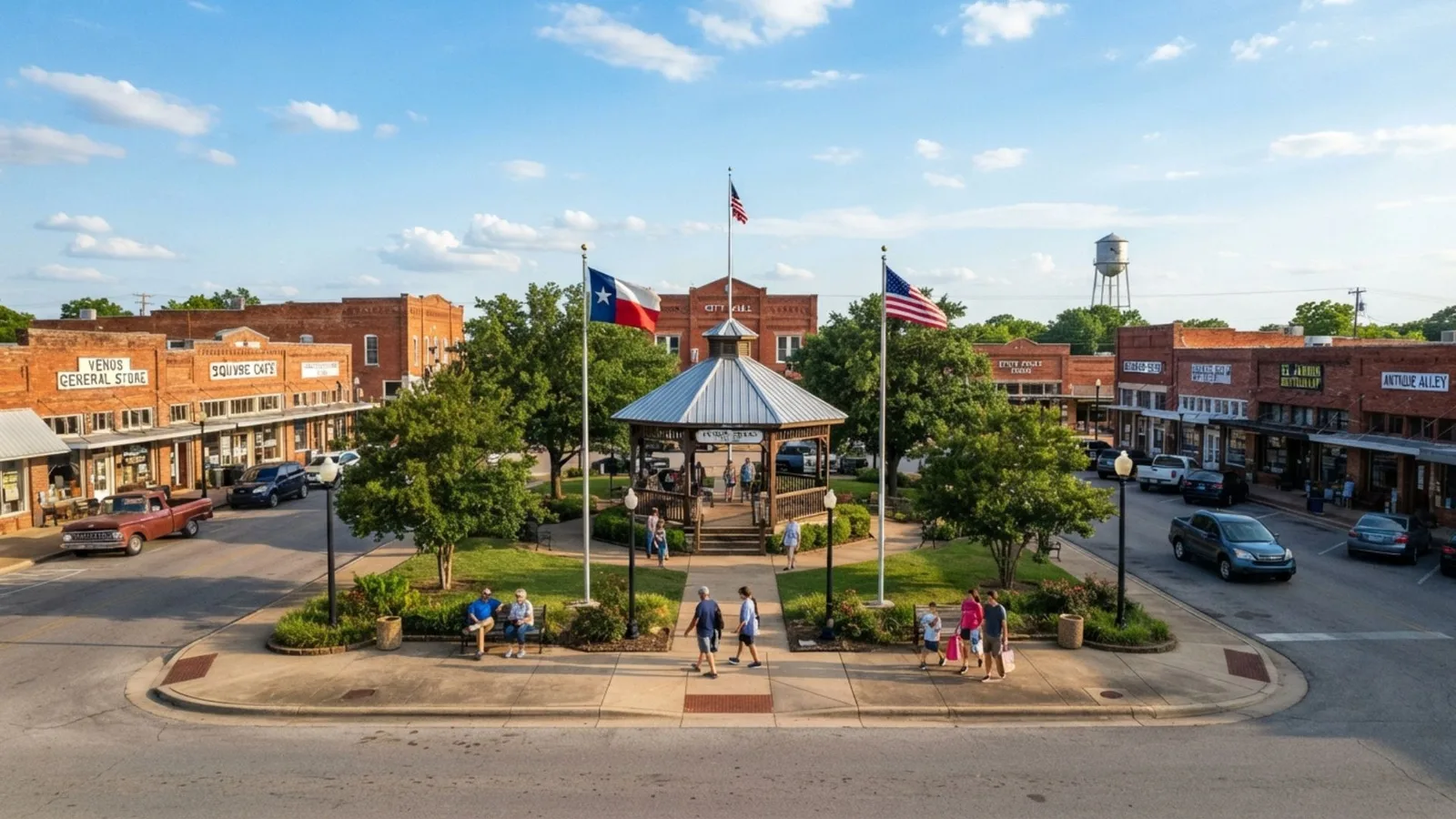 Venus Square, the historic downtown of Venus, TX