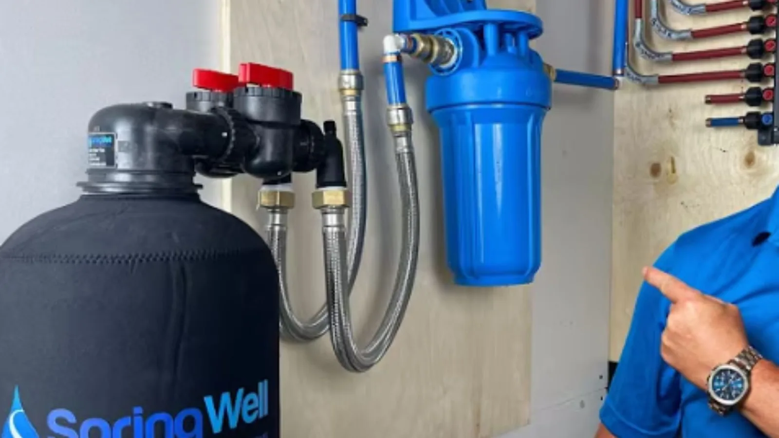 Whole-home water filtration system installed